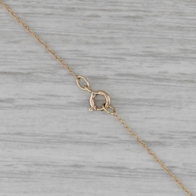 Carved Lab Created Opal Cross Pendant Necklace 14k Gold Bead Stations 16.25"