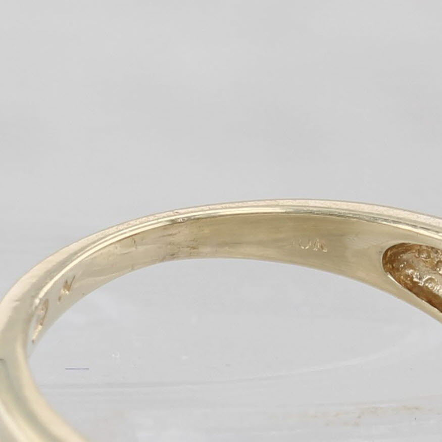 Light Gray 0.64ctw Diamond Cluster Ring 10k Yellow Gold Size 5.5 Anniversary Band