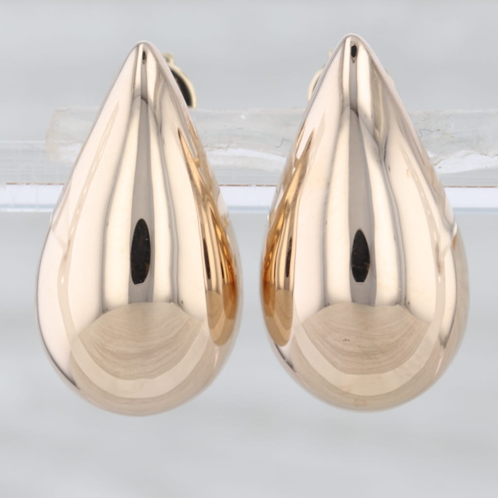 Teardrop Stud Earrings 14k Yellow Gold Studs