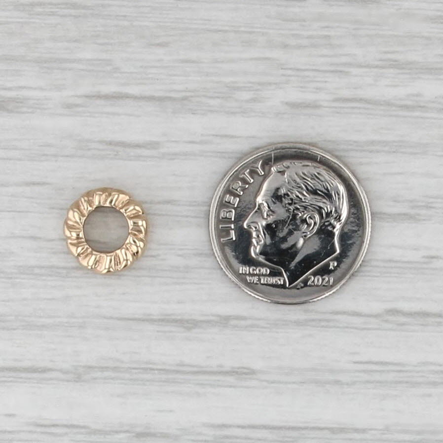 Authentic Pandora Small Hearts Spacer Bead Charm 14k Yellow Gold 750203