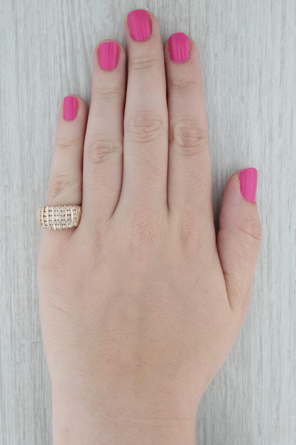 Dark Gray 1ctw Diamond Ring 10k Yellow Gold Size 7.25