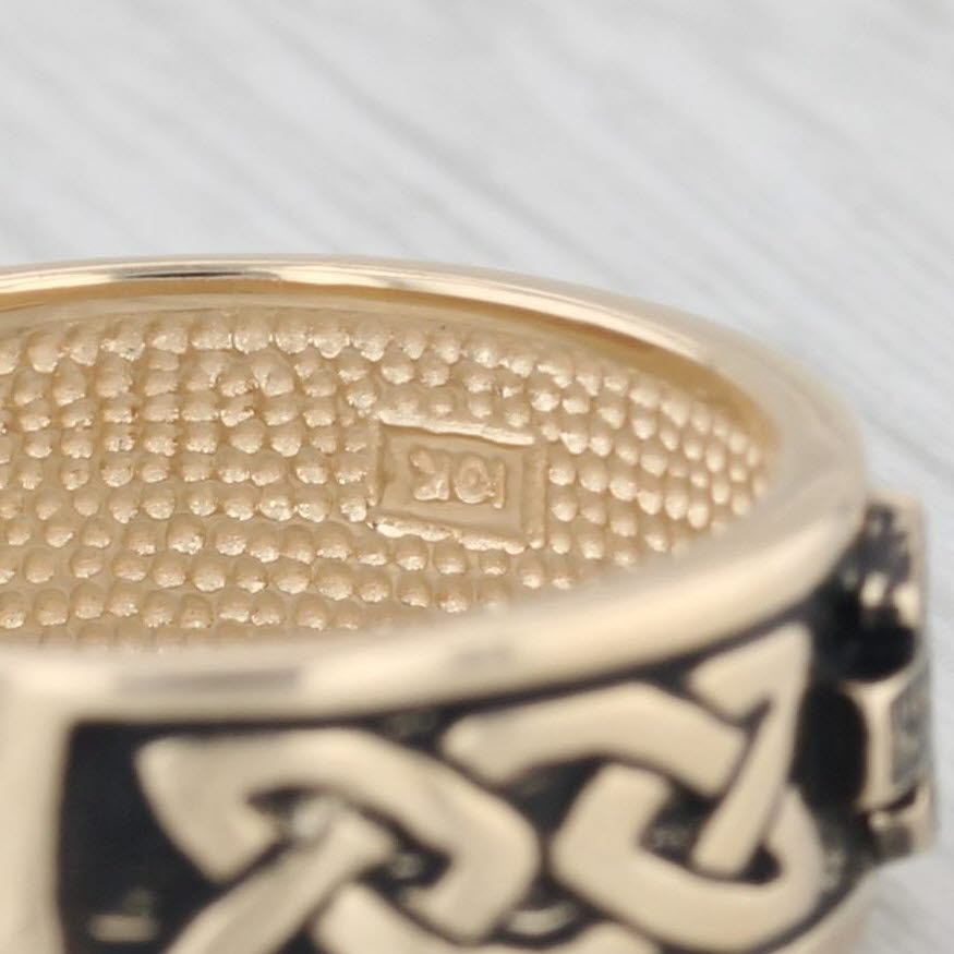 Gray Harley Davidson Logo Celtic Knot Ring 10k Gold Band Stamper Black Hills Gold