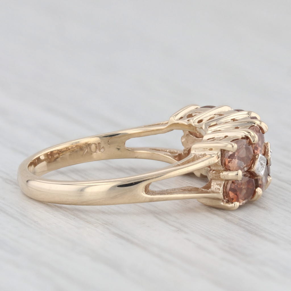 Light Gray 1.90ctw Andesine Labradorite Diamond Ring 10k Yellow Gold Size 6