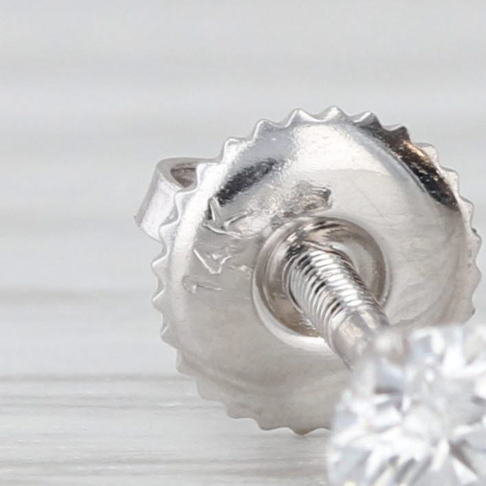 Novello 0.52ctw Lab Grown Diamond Stud Earrings 14k White Gold Studs Screw Back