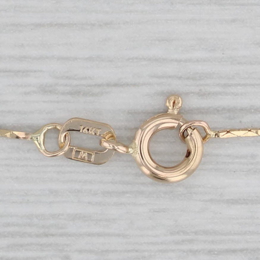 Gray Cultured Keshi Pearl Bead Station Necklace 14k Yellow Gold 18"