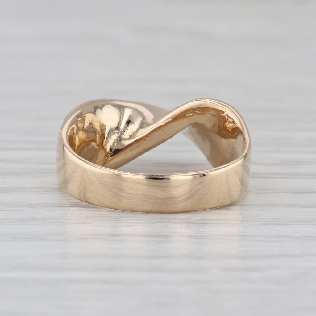 Twist Statement Band 14k Yellow Gold Size 5.5 Ring Stackable