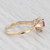 0.20ctw Ruby Marquise Diamond 10k Yellow Gold Size 6.75 Ring