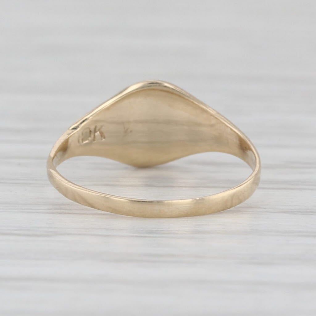 Vintage Initial P Signet Ring 10k Yellow Gold Size 1 Baby