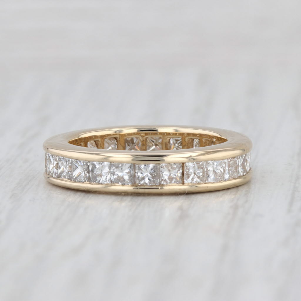 4ctw Diamond Eternity Band 14k Yellow Gold Size 8 Stackable Anniversary Ring