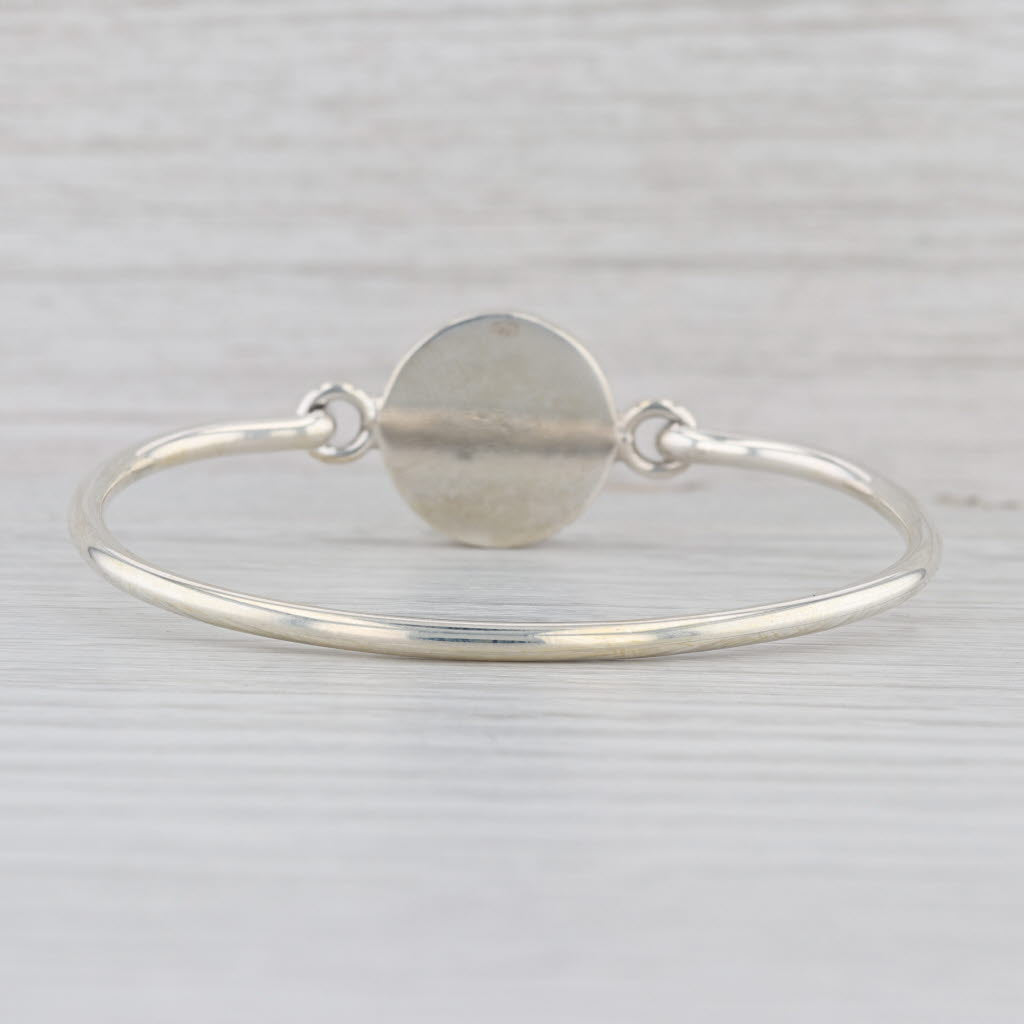 Engravable Bangle Bracelet Sterling Silver 6.25" Round ID