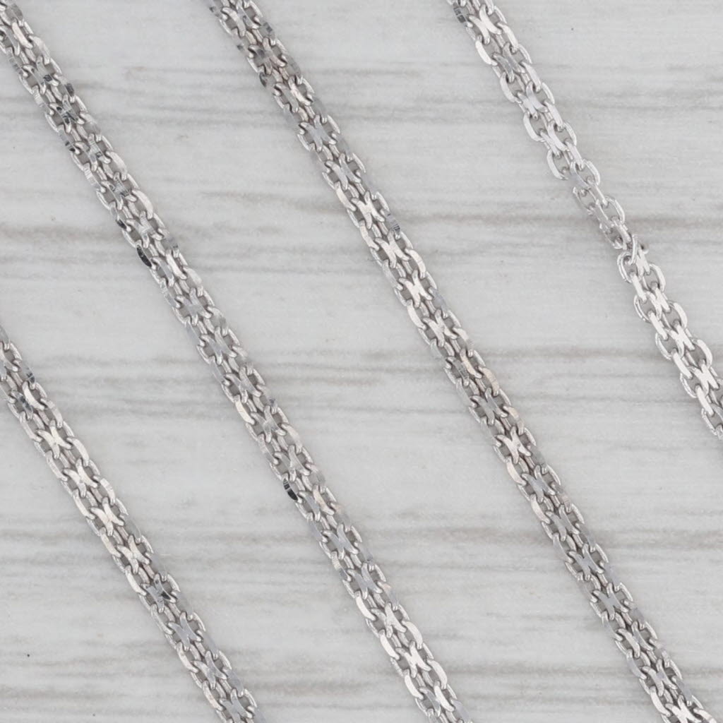 Gray 1.10ctw Tanzanite Diamond Y Lavalier Necklace 10k White Gold 17.75" Chain