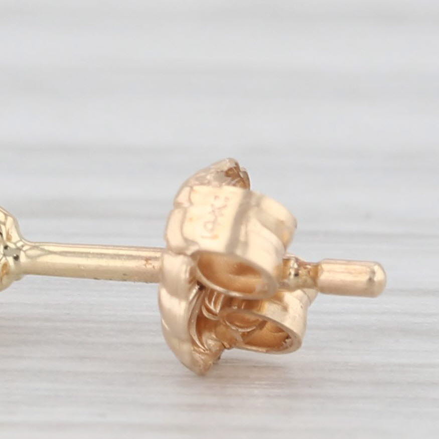 Light Gray New 0.50ctw VS Lab Created Diamond Stud Earrings 14k Gold Round Solitaire Studs