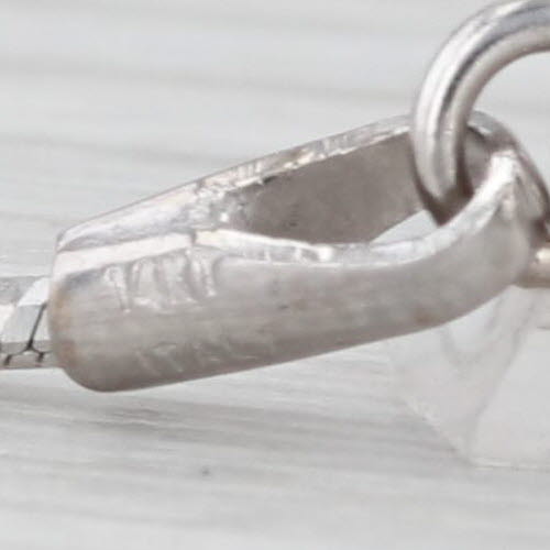 18.25" 1mm Snake Chain Necklace 14k White Gold