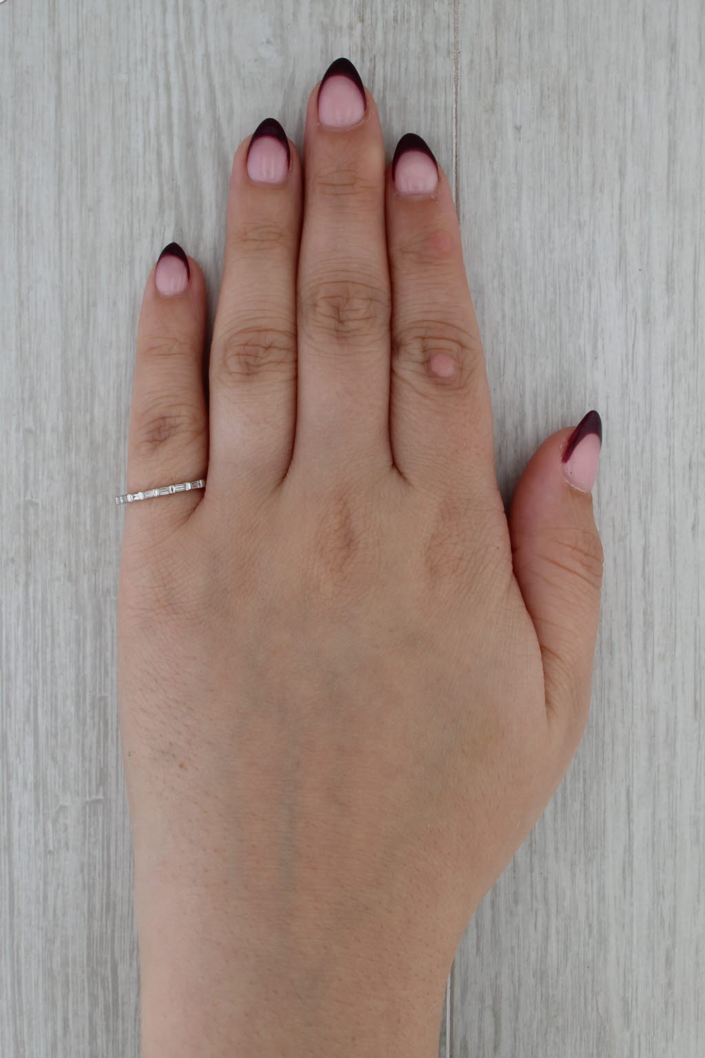 0.55ctw Diamond Wedding Band Platinum Bridal Size 5 Stackable Ring