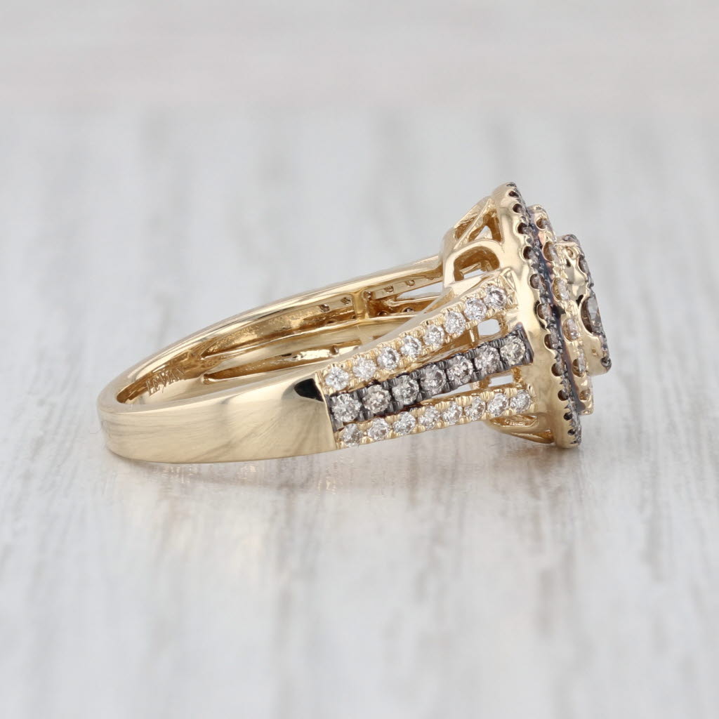 Le Vian 1.13ctw Diamond Cluster Halo Ring 14k Yellow Gold Size 7