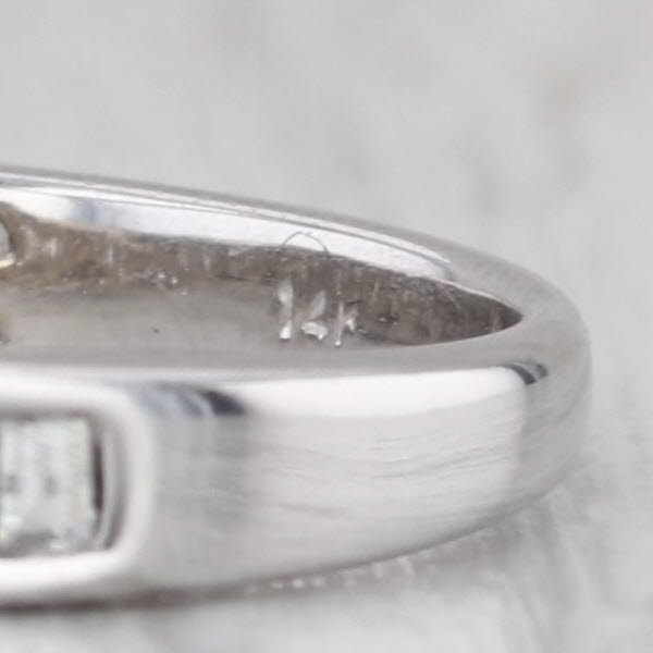 0.70ctw Diamond Wedding Band 14k White Gold Size 5.5 Stackable Anniversary Ring