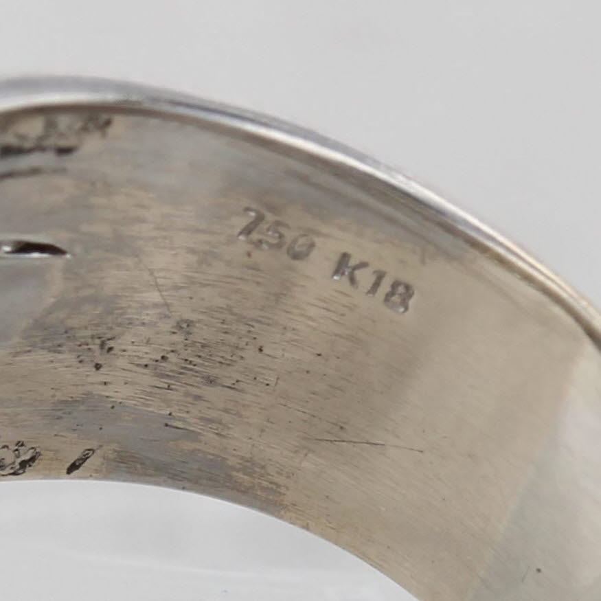 Rosy Brown 1.02ctw Diamond Multiband Ring 18k White Gold Size 8 Cocktail