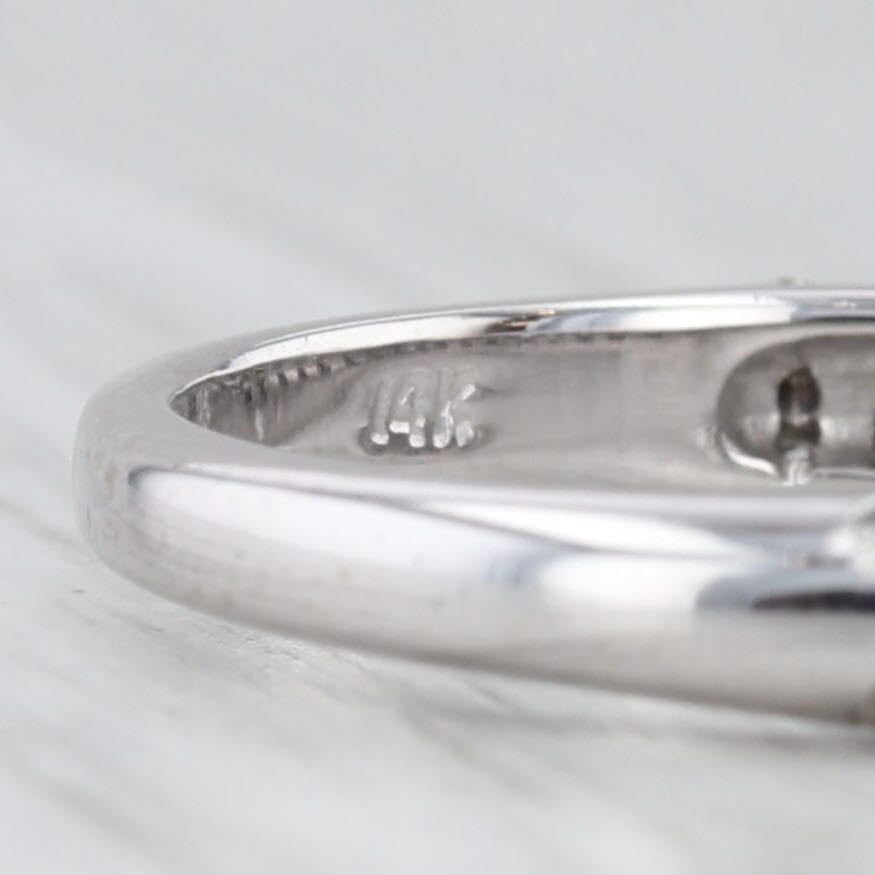 0.50ctw Diamond Wedding Band 14k White Gold Size 6.5 Stackable Ring