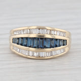 1.20ctw Blue Sapphire Diamond Ring 14k Yellow Gold Size 7 Town & Country