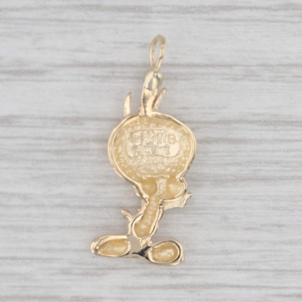 Tweety Bird Pendant 14k Yellow Gold Warner Brothers Cartoon Souvenir Charm