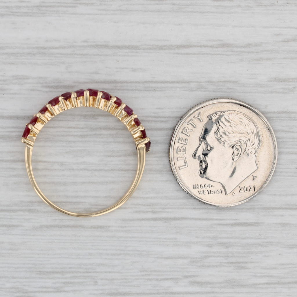 Gray 0.75ctw Ruby Ring 14k Yellow Gold Size 7 Stackable