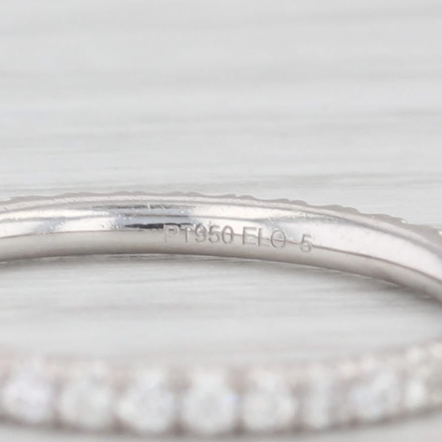 Light Gray 0.40ctw Diamond Eternity Band 950 Platinum Stackable Anniversary Wedding Ring