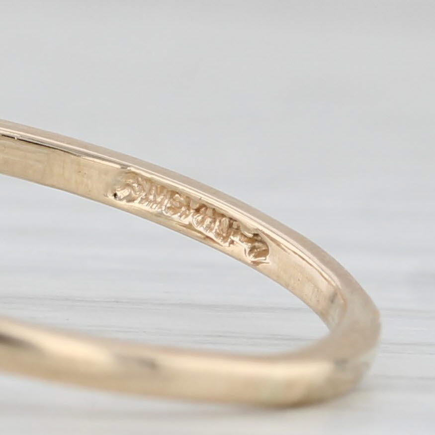 Light Gray 0.45ctw Ruby Diamond Ring Enhancer Guard 14k Yellow Gold Size 9.5 Wedding Band