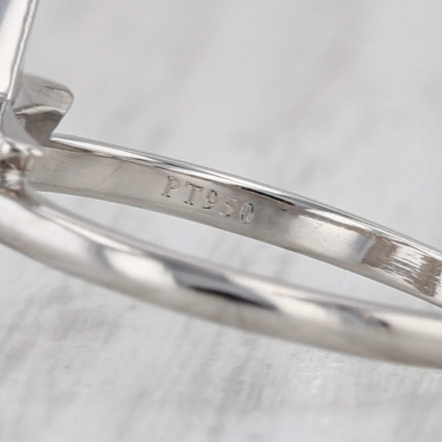 Tiffany & Co Diamond Open Star Ring 950 Platinum Size 6