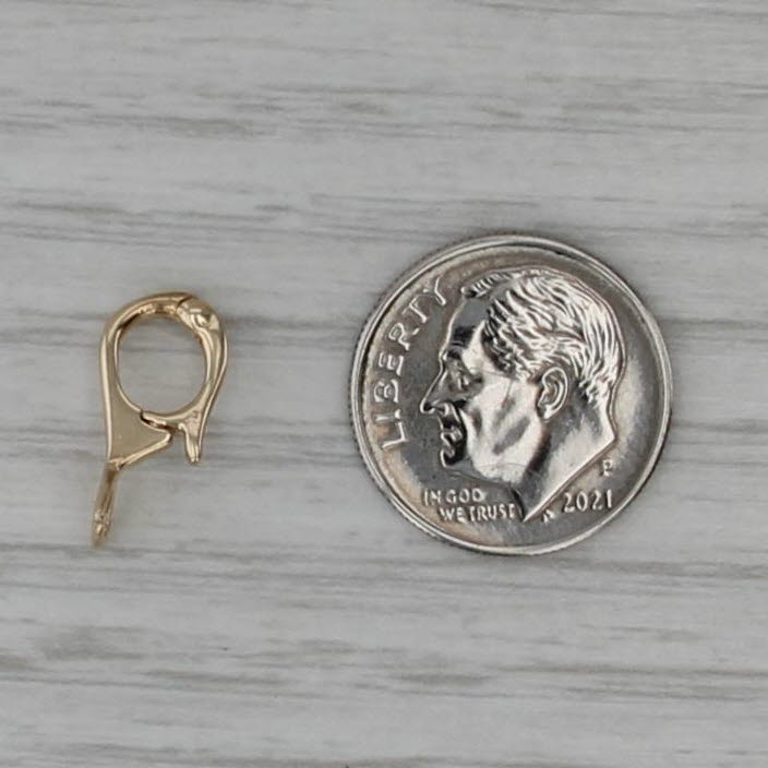Floral Hinged Pendant Enhancer Clasp 14k Yellow Gold Jewelry Making Findings