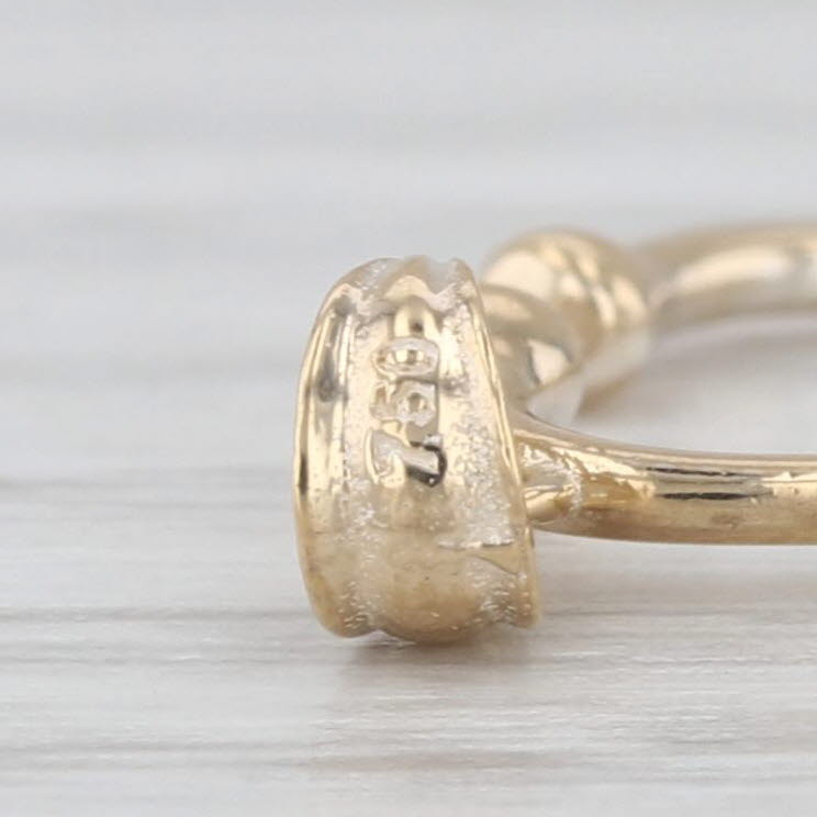 Stethoscop Pendant 18k Yellow Gold Doctor Nurse Gift Medical