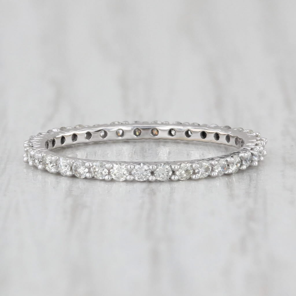 0.32ctw Diamond Eternity Band 14k White Gold Stackable Wedding Anniversary Ring