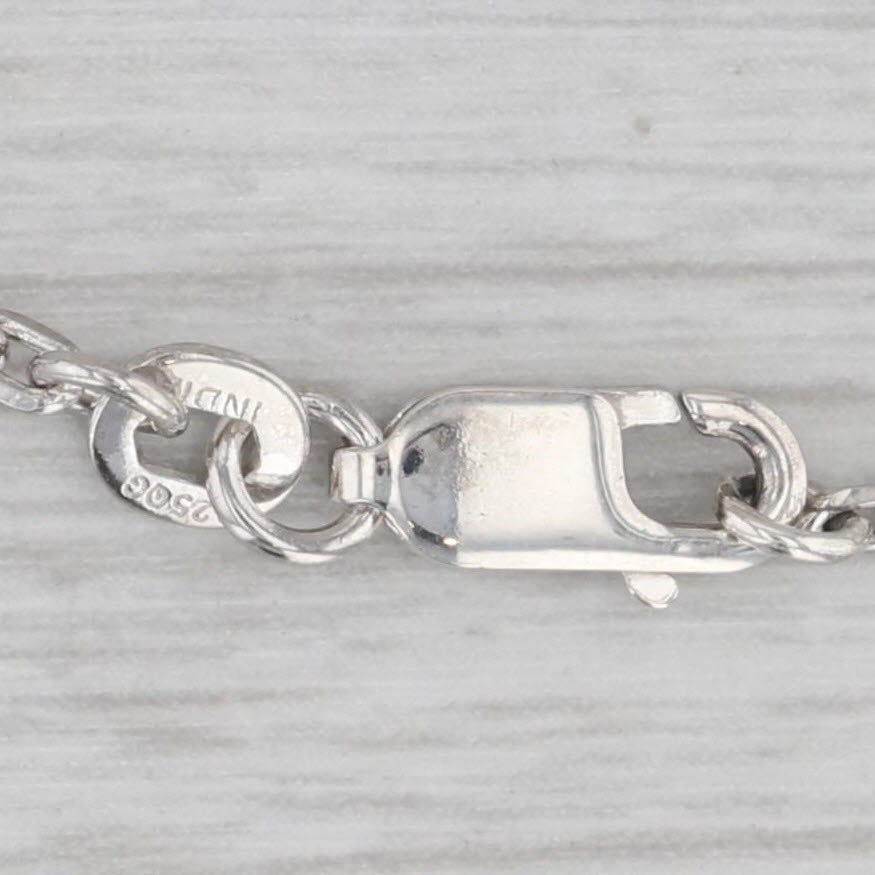 Gray 4.05ct Citrine Solitaire Pendant Necklace Sterling Silver 20" Cable Chain