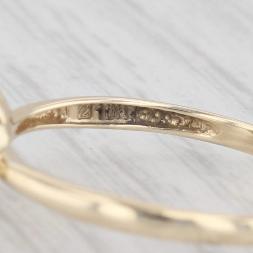 Light Gray 0.15ctw Diamond Cluster Halo Engagement Ring 10k Yellow Gold Size 7