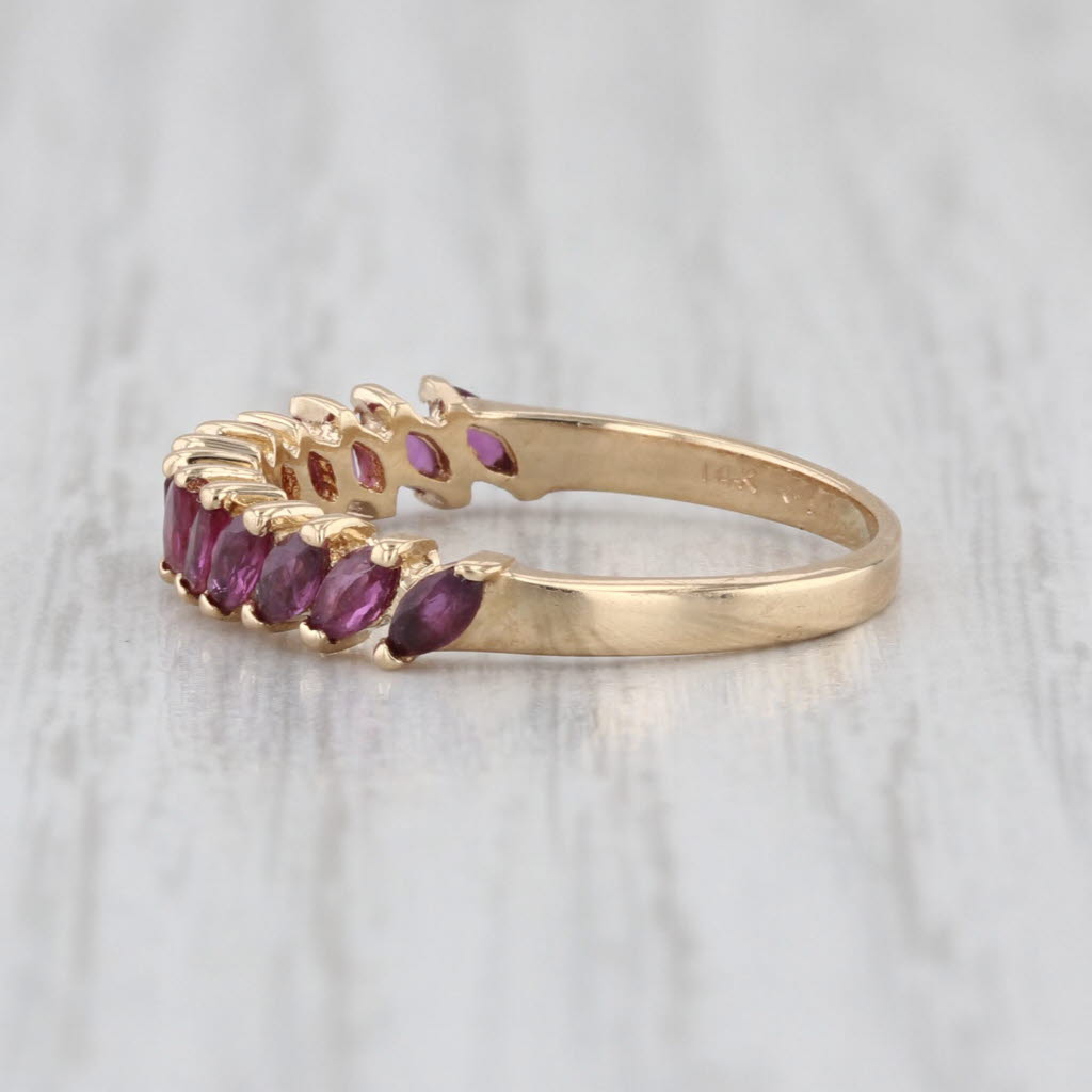 0.50ctw Ruby Stackable Band 14k Yellow Gold Size 5.25 Ring