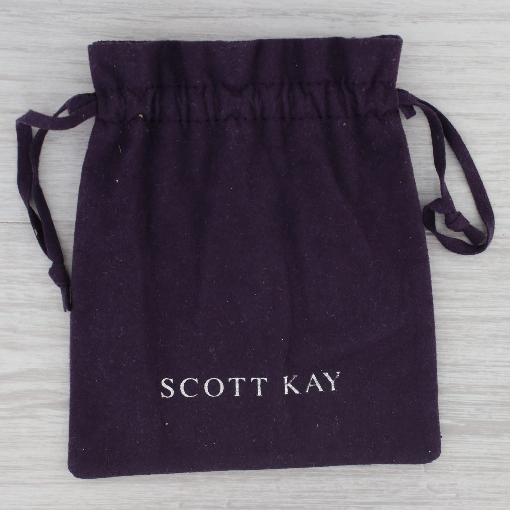 Dark Slate Gray Scott Kay Cable Chain Bracelet Sterling Silver 7" Extra Links Pouch cloth