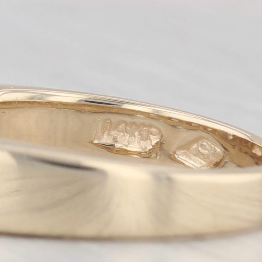 Gray 0.85ctw Diamond Ring 14k Yellow Gold Stackable Anniversary Wedding Band Size 8