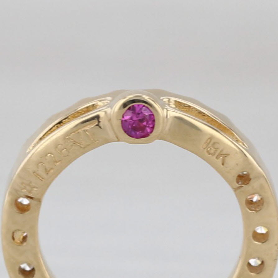 Roberto Coin 0.15ctw Diamond Eternity Circle Pendant 18k Yellow Gold Small Drop