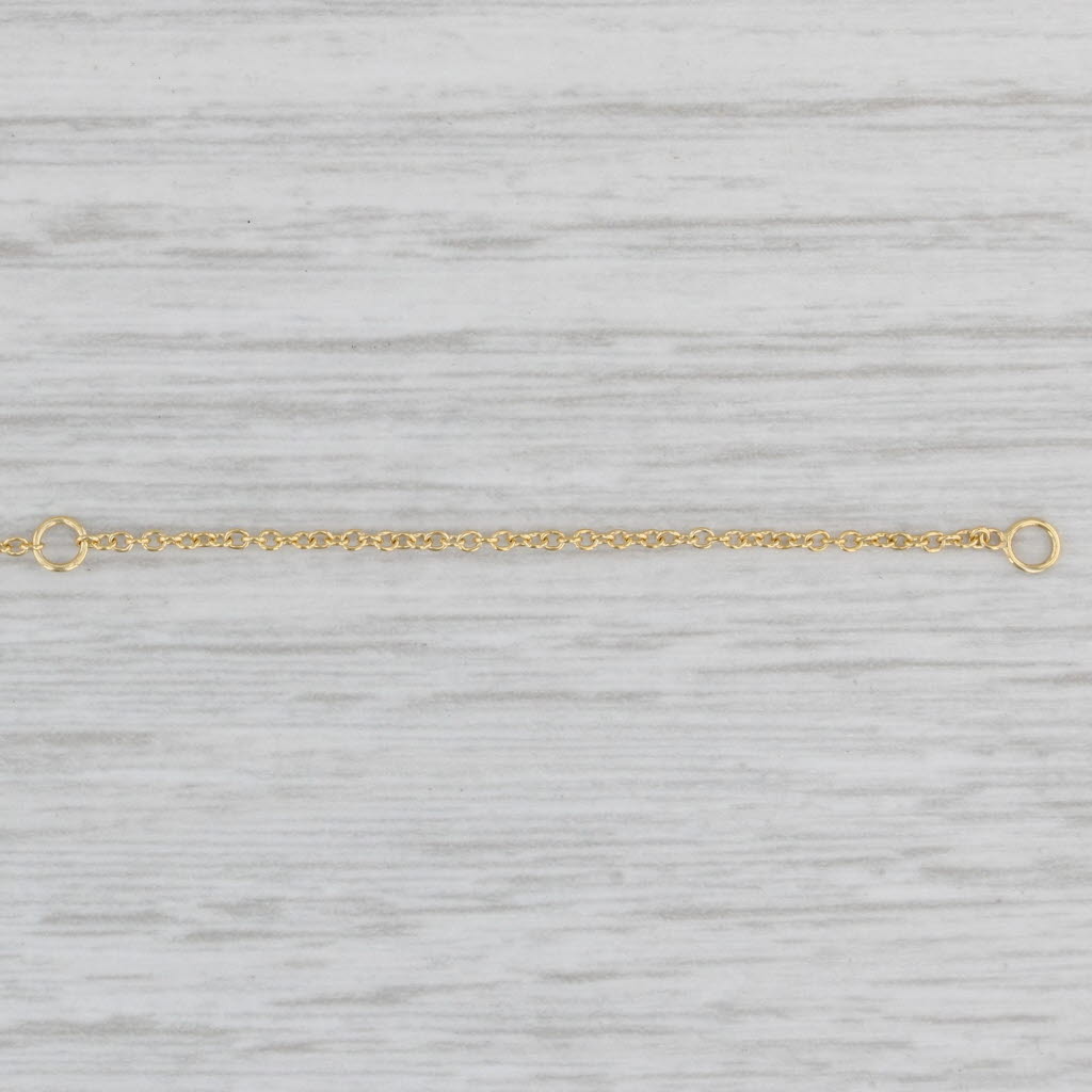 Light Gray New Cable Chain Necklace 14k Yellow Gold Adjustable 16-18" 1.1mm