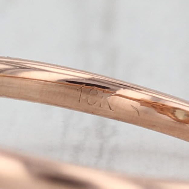 1.43ctw Lab Created Green Spinel Moissanite Opal Ring 18k Rose Gold Size 5.75