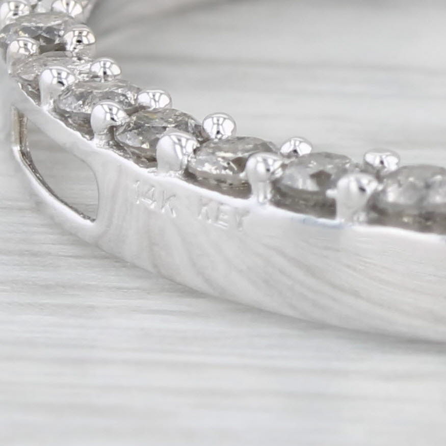 Light Gray 1.50ctw Diamond Eternity Circle Pendant 14k White Gold