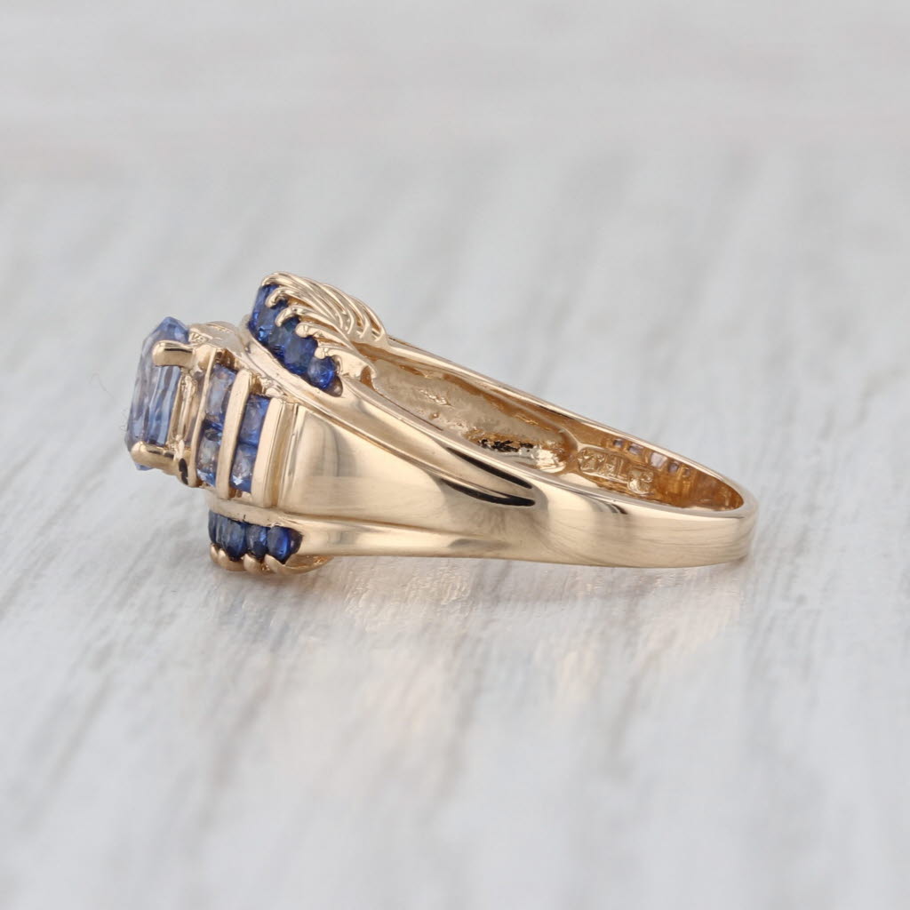 1.84ctw Blue Sapphire Ring 14k Yellow Gold Size 6