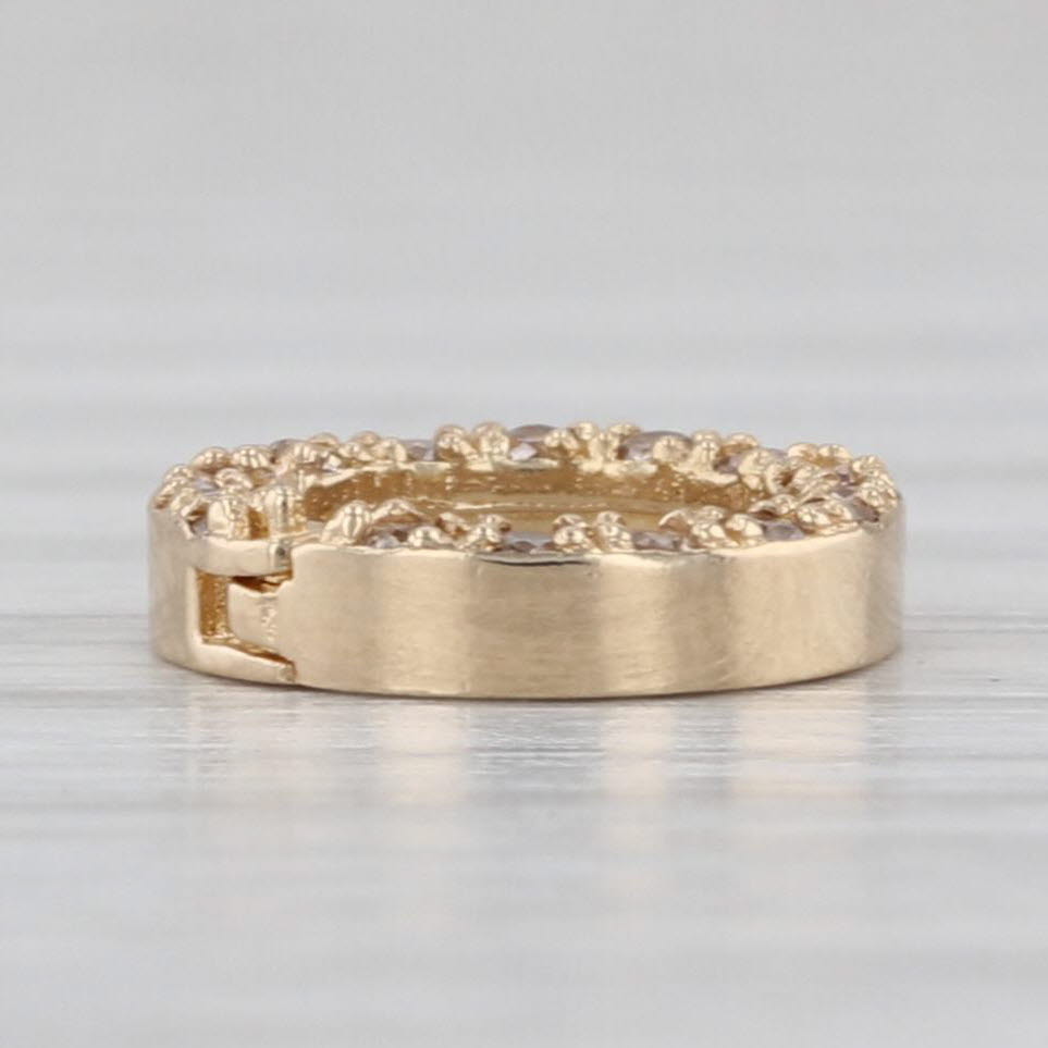 Diamond Clip Bail Hinged Snap Ring 14k Yellow Gold Findings Jewelry Making