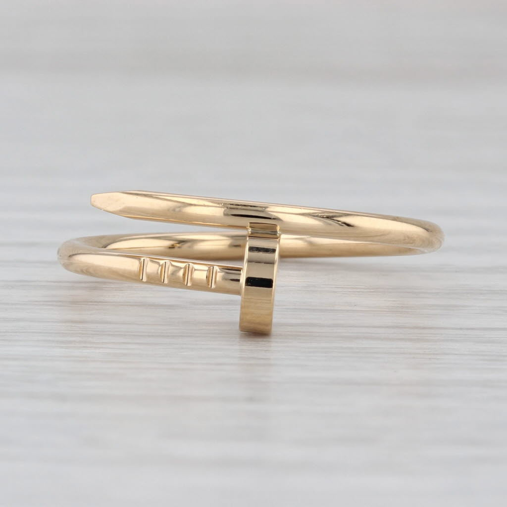 Cartier Juste un Clou Nail Ring w/ Box Receipt Certificate Bag 18k Yellow Gold