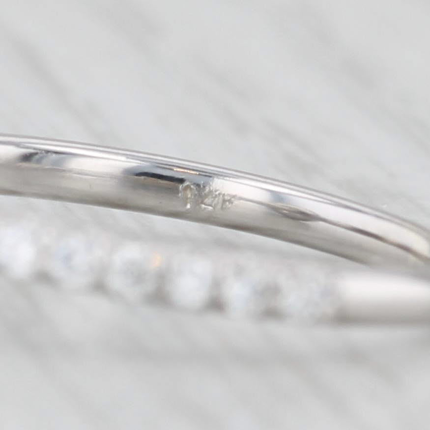 Light Gray 0.70ctw Round Bezel Set Diamond Engagement Ring 14k White Gold Size 4.5