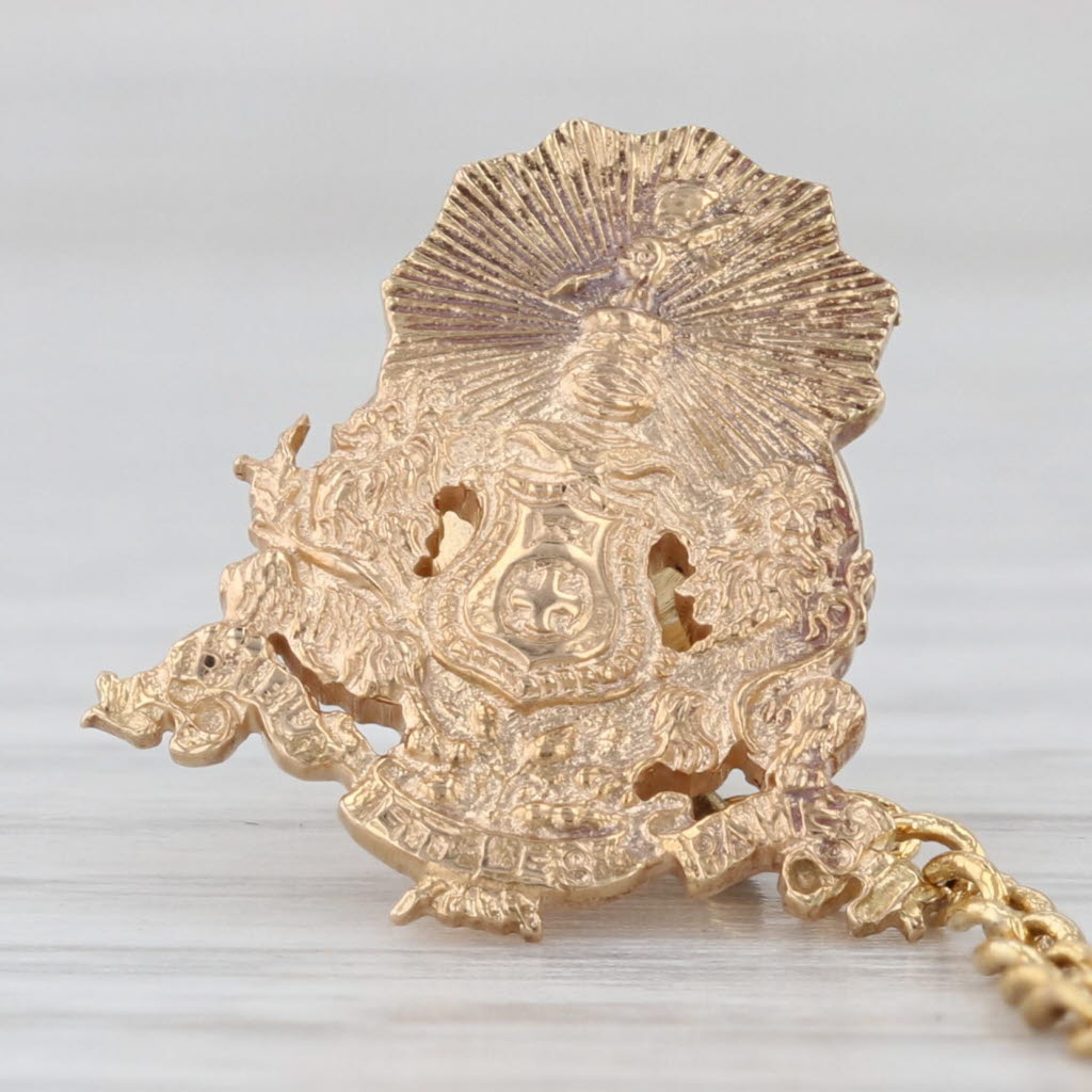 Kappa Alpha Order Coat of Arms Tie Tac Vintage Fraternity Pin 18k Gold