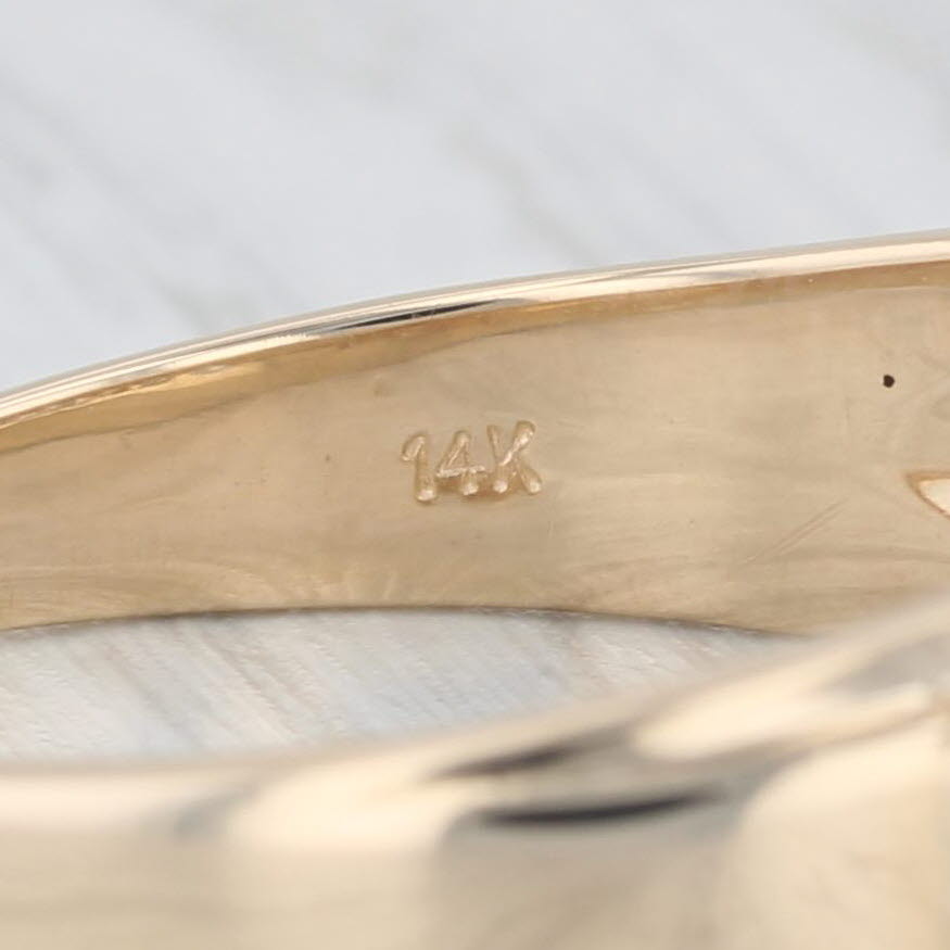Gray 0.35ctw Diamond Men's Wedding Band 14k Yellow Gold Size 11 Ring