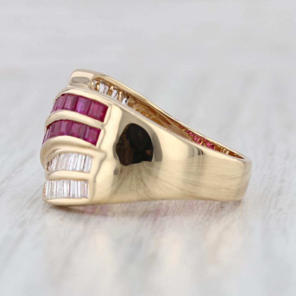 Le Vian 2.63ctw Ruby Diamond Crossover Ring 18k Yellow Gold Size 6.75
