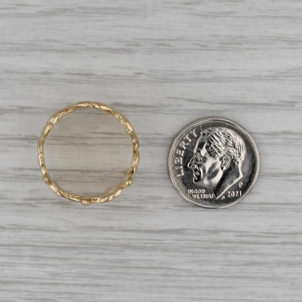 Tiffany & Co Paloma Picasso Olive Leaf Ring w/ Pouch 18k Yellow Gold Size 6 Band