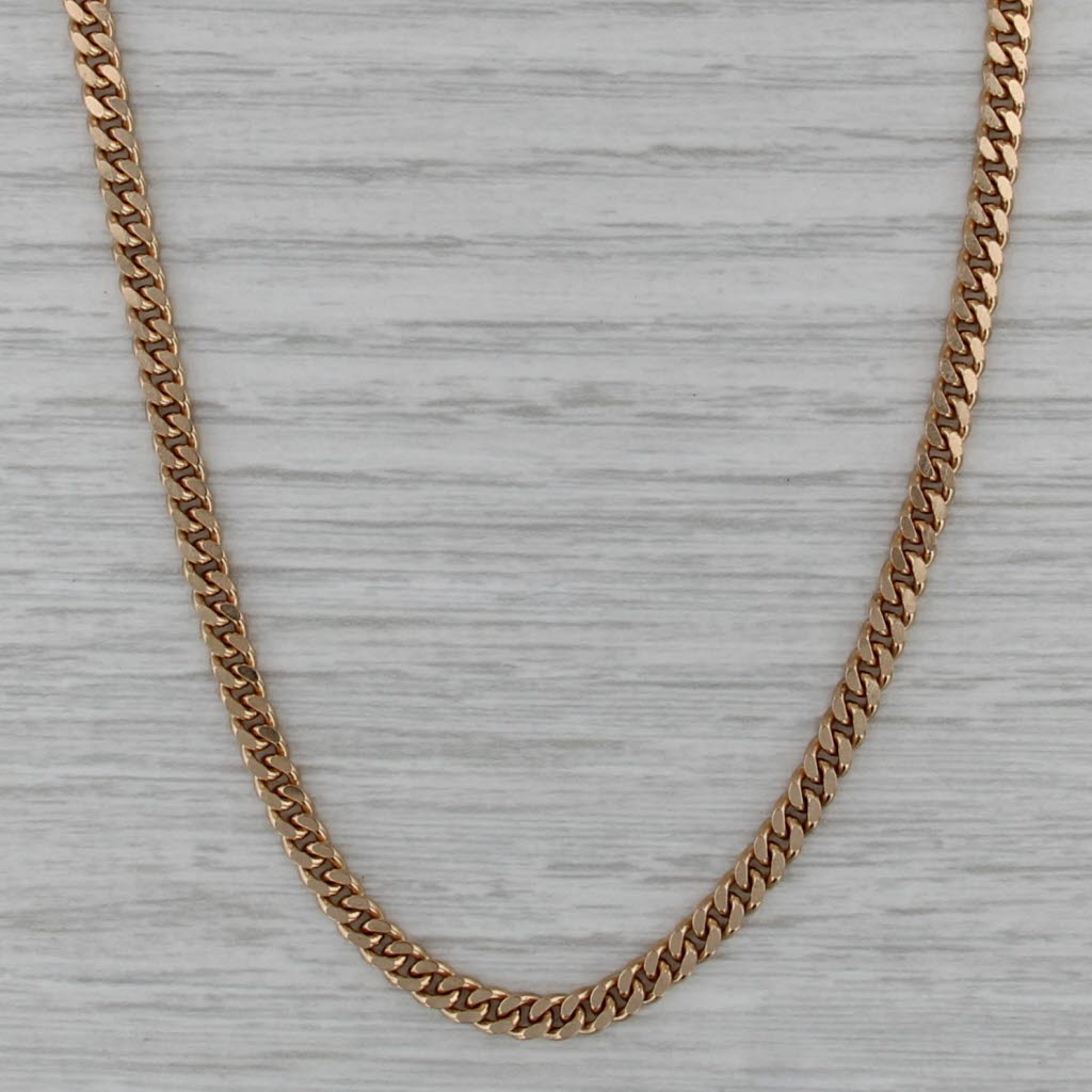 24.25" Curb Chain Necklace 18k Yellow Gold 3.5mm