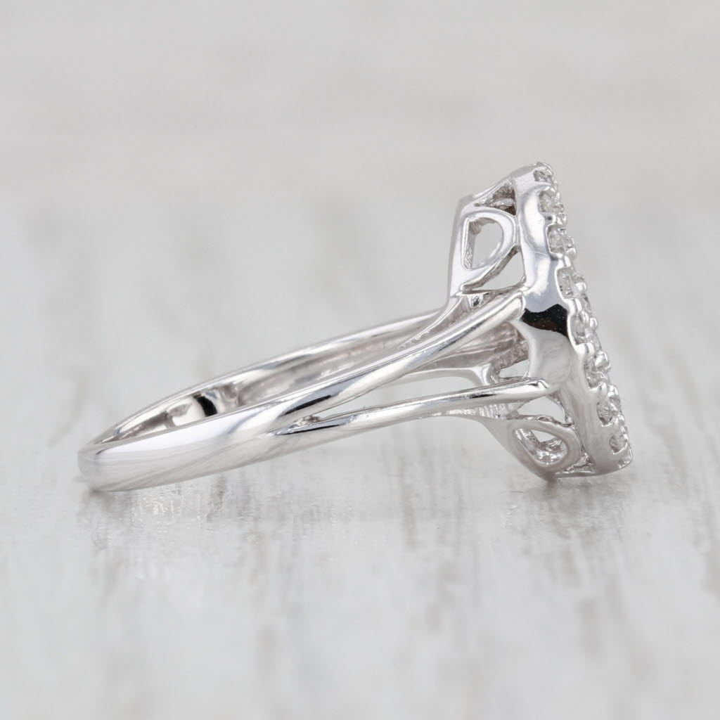 0.45ctw Diamond Circle Ring 14k White Gold Size 6.5